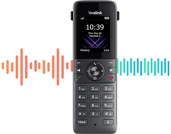 DECT IP phone system with 10 SIP accounts